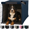 image:imageGORILLA GRIP Dog Crate Covers Wire Kennel Topper 42 in Gray Black PawNavy