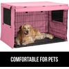 image:imageGORILLA GRIP Dog Crate Covers Wire Kennel Topper 42 in Gray Black PawPink