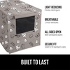 image:imageGORILLA GRIP Dog Crate Covers Wire Kennel Topper 42 in Gray Black PawTaupe Dogs