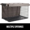 image:imageGORILLA GRIP Dog Crate Covers Wire Kennel Topper 42 in Gray Black PawTaupe Dogs