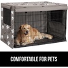 image:imageGORILLA GRIP Dog Crate Covers Wire Kennel Topper 42 in Gray Black PawTaupe Dogs