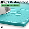 image:imageGORILLA GRIP Dog Food Mat 100 Waterproof Silicone 185x115 GrayTurquoise