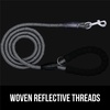 image:imageGORILLA GRIP Dog Leash Heavy Duty Reflective Rope for 33lb Dogs BlackGray