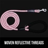 image:imageGORILLA GRIP Dog Leash Heavy Duty Reflective Rope for 33lb Dogs BlackPink