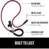 image:imageGORILLA GRIP Dog Leash Heavy Duty Reflective Rope for 33lb Dogs BlackRed