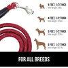 image:imageGORILLA GRIP Dog Leash Heavy Duty Reflective Rope for 33lb Dogs BlackRed