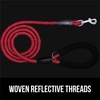 image:imageGORILLA GRIP Dog Leash Heavy Duty Reflective Rope for 33lb Dogs BlackRed