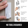 image:imageGORILLA GRIP Heavy Duty Adhesive Reusable Wall Hooks 5 Pack MetalWhite