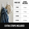 image:imageGORILLA GRIP Heavy Duty Adhesive Reusable Wall Hooks 5 Pack MetalWhite