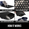 image:imageGORILLA GRIP Honeycomb Cat Litter Box Mat Soft on Paws 24x15 GrayBlack