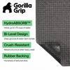 image:imageGORILLA GRIP HydroABSORB Door Mat for Indoor Outdoor Use 29x17 BlackCharcoal