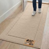 image:imageGORILLA GRIP Indoor Door Mat Rubber Backing Entry Rug 29x17 GrayBeige
