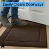image:imageGORILLA GRIP Indoor Door Mat Rubber Backing Entry Rug 29x17 GrayBrown