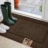 image:imageGORILLA GRIP Indoor Door Mat Rubber Backing Entry Rug 29x17 GrayBrown