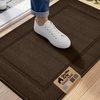 image:imageGORILLA GRIP Indoor Door Mat Rubber Backing Entry Rug 29x17 GrayBrown