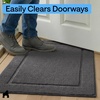 image:imageGORILLA GRIP Indoor Door Mat Rubber Backing Entry Rug 29x17 GrayDark Gray