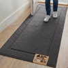 image:imageGORILLA GRIP Indoor Door Mat Rubber Backing Entry Rug 29x17 GrayDark Gray