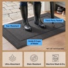 image:imageGORILLA GRIP Indoor Door Mat Rubber Backing Entry Rug 29x17 GrayDark Gray