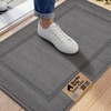 image:imageGORILLA GRIP Indoor Door Mat Rubber Backing Entry Rug 29x17 GrayGrey