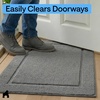 image:imageGORILLA GRIP Indoor Door Mat Rubber Backing Entry Rug 29x17 GrayGrey