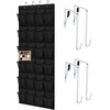 image:imageGORILLA GRIP Over the Door Shoe Organizer 24 Large Pockets BlackBlack