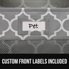 image:imageGORILLA GRIP Over the Door Shoe Organizer 24 Large Pockets BlackGray Quatrefoil
