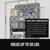 image:imageGORILLA GRIP Over the Door Shoe Organizer 24 Large Pockets BlackGray Quatrefoil