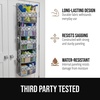 image:imageGORILLA GRIP Over the Door Shoe Organizer 24 Large Pockets BlackGray Quatrefoil
