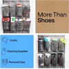 image:imageGORILLA GRIP Over the Door Shoe Organizer 24 Large Pockets BlackGrey