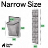 image:imageGORILLA GRIP Over the Door Shoe Organizer 24 Large Pockets BlackGrey