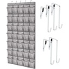 image:imageGORILLA GRIP Over the Door Shoe Organizer 24 Large Pockets BlackGrey