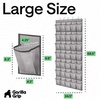 image:imageGORILLA GRIP Over the Door Shoe Organizer 24 Large Pockets BlackGrey