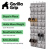image:imageGORILLA GRIP Over the Door Shoe Organizer 24 Large Pockets BlackGrey