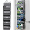 image:imageGORILLA GRIP Over the Door Shoe Organizer 24 Large Pockets BlackGrey
