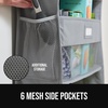 image:imageGORILLA GRIP Over the Door Shoe Organizer 24 Large Pockets BlackGrey