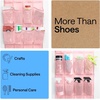 image:imageGORILLA GRIP Over the Door Shoe Organizer 24 Large Pockets BlackLight Pink