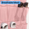 image:imageGORILLA GRIP Over the Door Shoe Organizer 24 Large Pockets BlackLight Pink