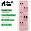 image:imageGORILLA GRIP Over the Door Shoe Organizer 24 Large Pockets BlackLight Pink