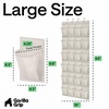 image:imageGORILLA GRIP Over the Door Shoe Organizer 24 Large Pockets BlackLinen
