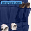 image:imageGORILLA GRIP Over the Door Shoe Organizer 24 Large Pockets BlackNavy