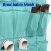 image:imageGORILLA GRIP Over the Door Shoe Organizer 24 Large Pockets BlackTurquoise