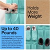 image:imageGORILLA GRIP Over the Door Shoe Organizer 24 Large Pockets BlackTurquoise
