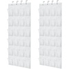 image:imageGORILLA GRIP Over the Door Shoe Organizer 24 Large Pockets BlackWhite