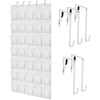 image:imageGORILLA GRIP Over the Door Shoe Organizer 24 Large Pockets BlackWhite