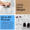 image:imageGORILLA GRIP Over the Door Shoe Organizer 24 Large Pockets BlackWhite
