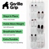 image:imageGORILLA GRIP Over the Door Shoe Organizer 24 Large Pockets BlackWhite