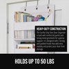 image:imageGORILLA GRIP Over the Door Shoe Organizer 24 Large Pockets BlackWhite