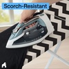 image:imageGORILLA GRIP Padded Ironing Board Cover 15x54 SilverChevron BlackLinen