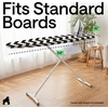 image:imageGORILLA GRIP Padded Ironing Board Cover 15x54 SilverChevron BlackLinen