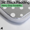 image:imageGORILLA GRIP Padded Ironing Board Cover 15x54 SilverDots